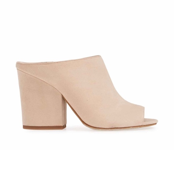 BP. Gretta Mule Sandals Blush Faux Suede 8.5 - Picture 3 of 6